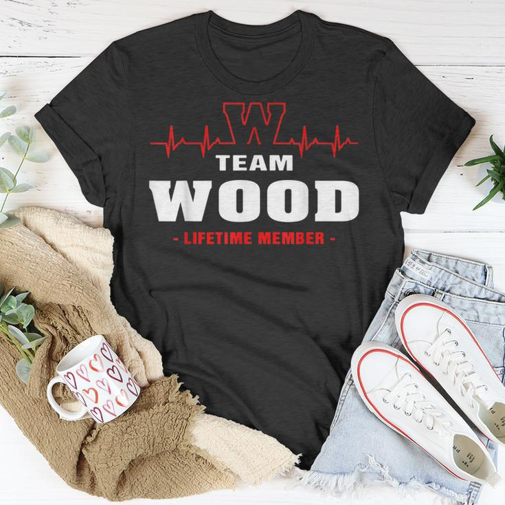 Wood Surname Family Last Name Team Wood Lifetime Member T-Shirt Funny Gifts