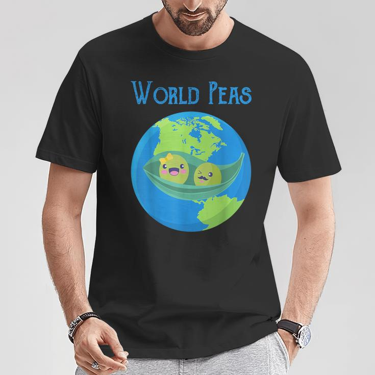 World Peas Peace Give Peas A ChanceEarth Day T-Shirt Unique Gifts