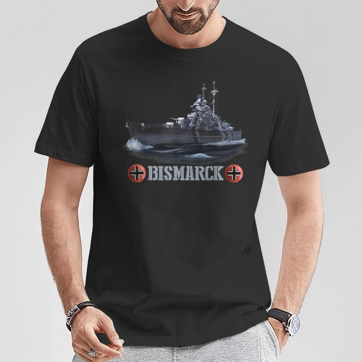 World War 2 German Navy Bismarck Battleship T-Shirt Unique Gifts