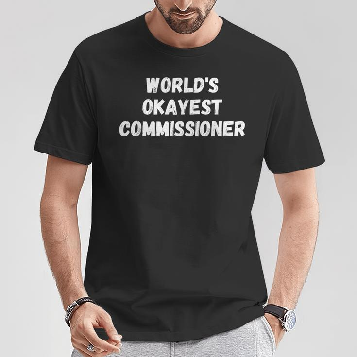 World's Okayest Commissioner Fantasy Football Commish T-Shirt Unique Gifts