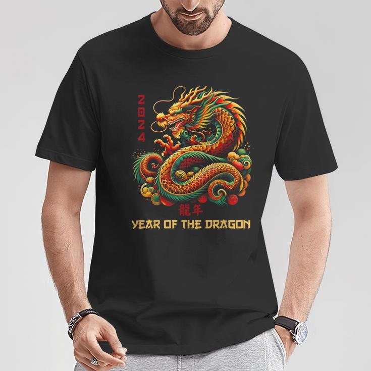 Year Of The Dragon 2024 Zodiac Chinese New Year 2024 T-Shirt Unique Gifts