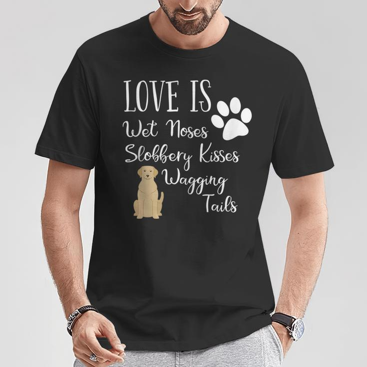Yellow Labrador Retriever Dog Love Lab Drawing Saying T-Shirt Unique Gifts