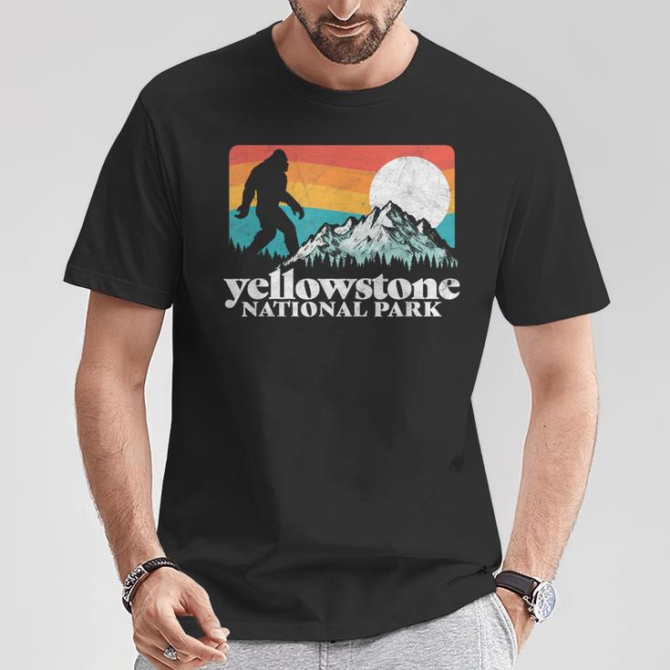 Yellowstone National Park Bigfoot Mountains T-Shirt Unique Gifts