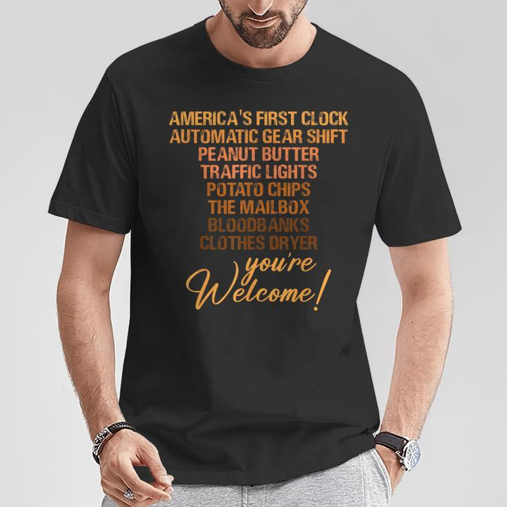 Youre Welcome Black History Month African Inventor Innovator T-Shirt Funny Gifts