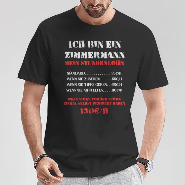 Zimmermann Stundeloohn Happy Hours T-Shirt Lustige Geschenke