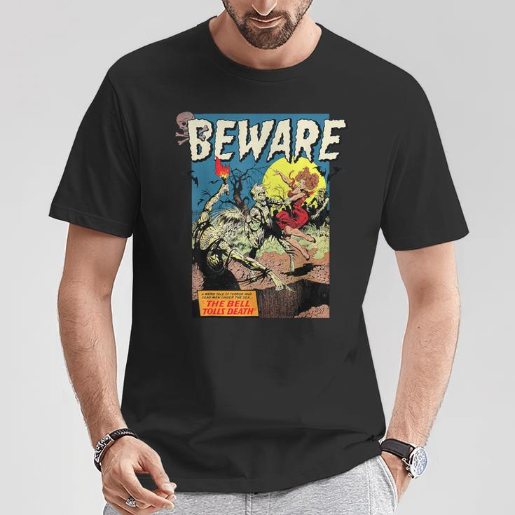 Zombie Movie Horror Poster Vintage Comic Book Graphic T-Shirt Unique Gifts