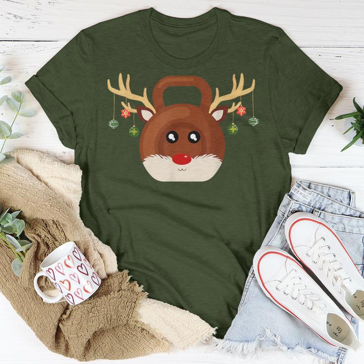 Christmas Gym Workout Reindeer Kettlebell Xmas For Gym Lover T-Shirt Unique Gifts