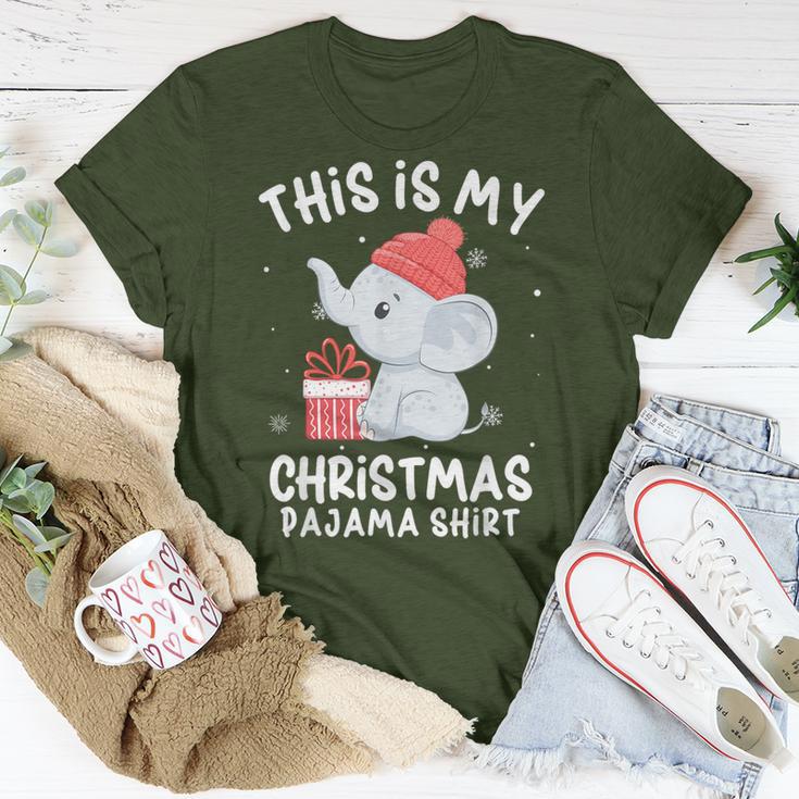 This Is My Christmas Pajama Baby Elephant Hat Xmas T-Shirt Unique Gifts