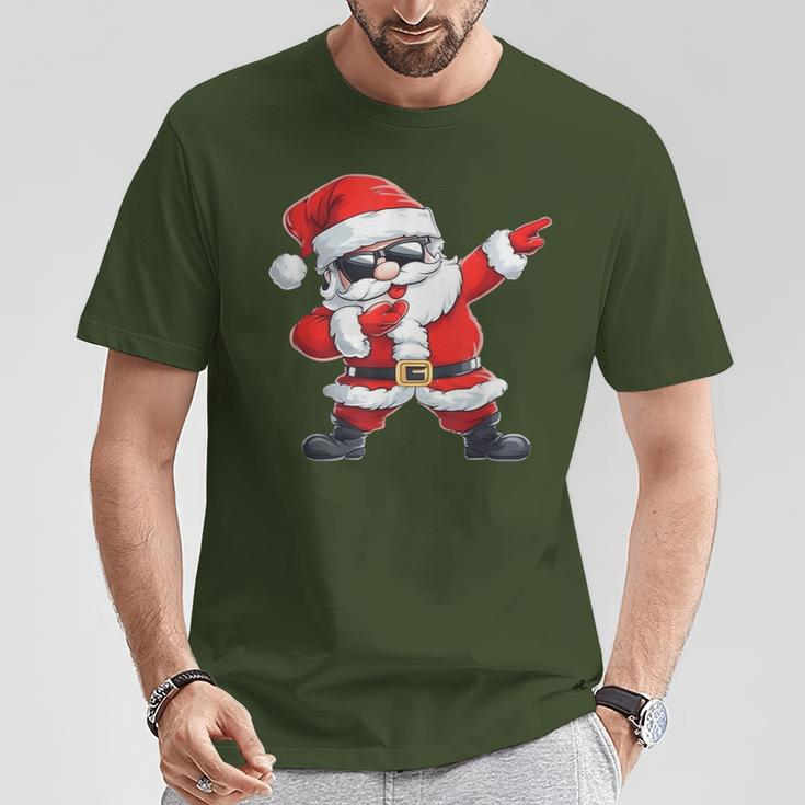Dabbing Santa Claus With Christmas Hat Santa Claus T-Shirt Lustige Geschenke