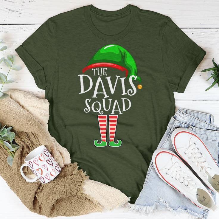 Davis Squad Elf Group Matching Family Name Christmas T-Shirt Funny Gifts