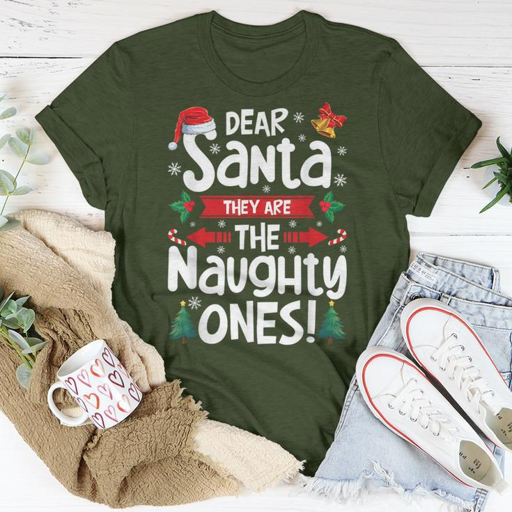 Dear Santa They Are The Naughty Ones Christmas Xmas T-Shirt Funny Gifts