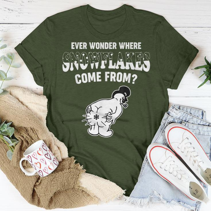 Ever Wonder Where Snowflakes Come From Christmas T-Shirt Unique Gifts