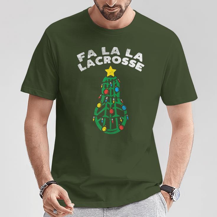 Fa La Lacrosse Christmas Lax Player Goalie Team T-Shirt Unique Gifts