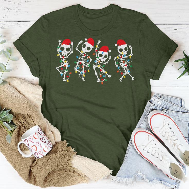 Christmas Skeleton Dancing Xmas Light Music Christmas T-Shirt Unique Gifts