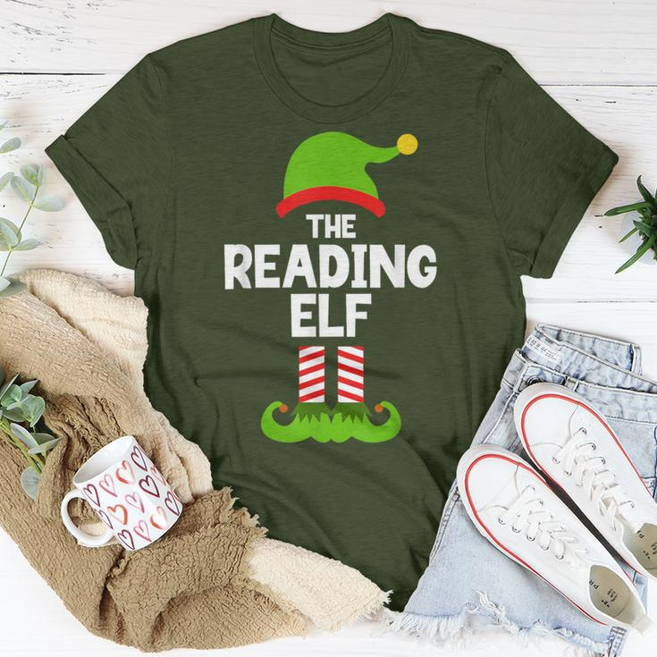 The Reading Elf Christmas Matching Party Book Reader T-Shirt Unique Gifts