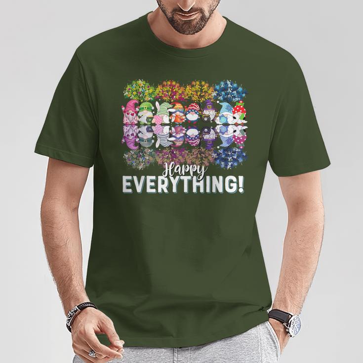 Happy Everything Gnomies Gnomes Holidays Christmas Xmas T-Shirt Unique Gifts