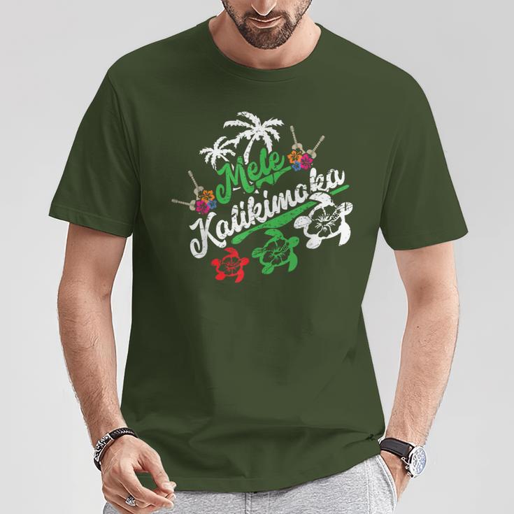 Hawaii Mele Kalikimaka Hawaiian Merry Christmas T-Shirt Unique Gifts