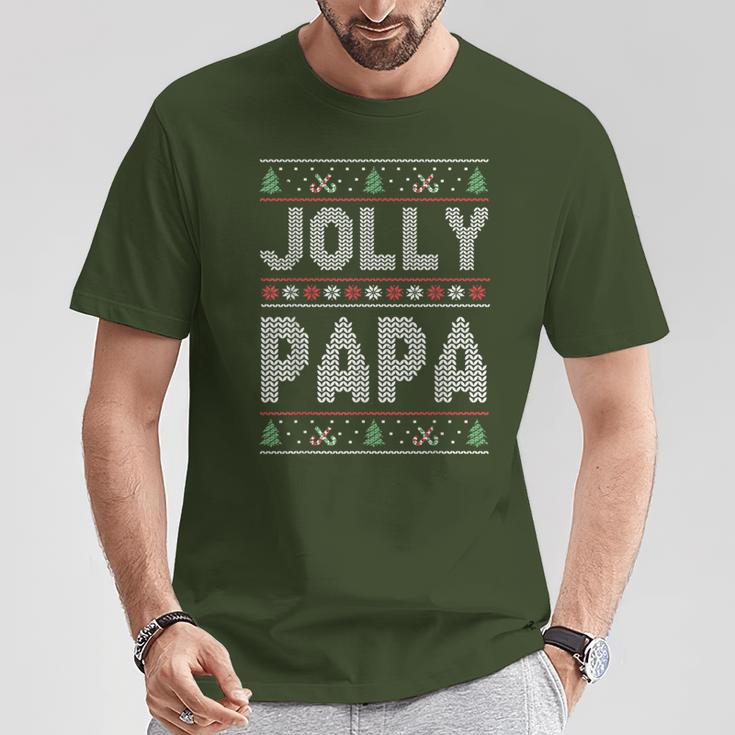 Herren Winterferien X-Mas Santa Jolly Papa Hässliche Weihnachten T-Shirt Lustige Geschenke