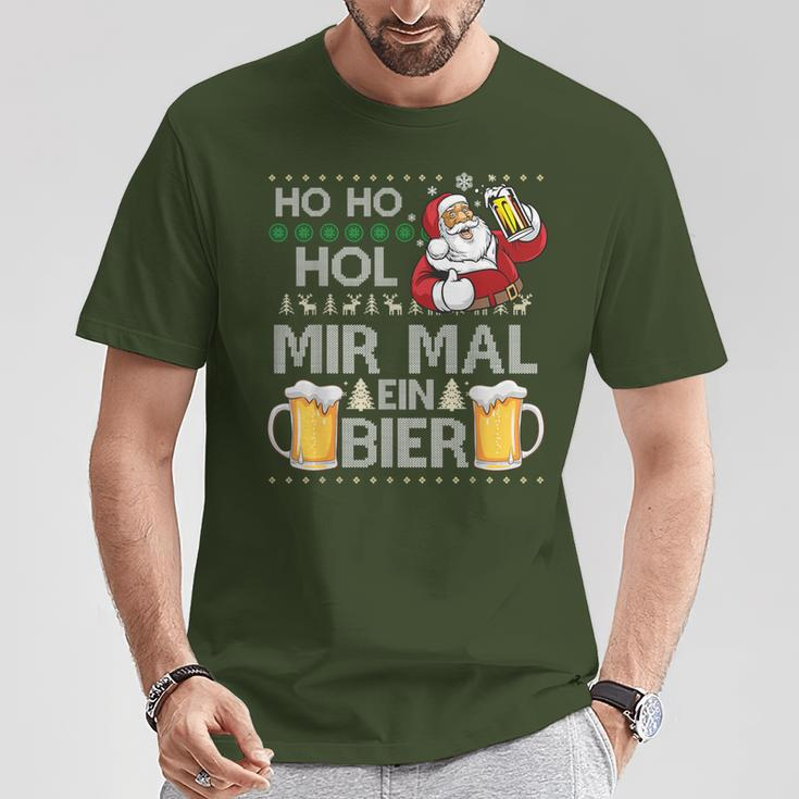 Ho Ho Hol Mir Mal Ein Bier Ugly Christmas Sweater T-Shirt Lustige Geschenke