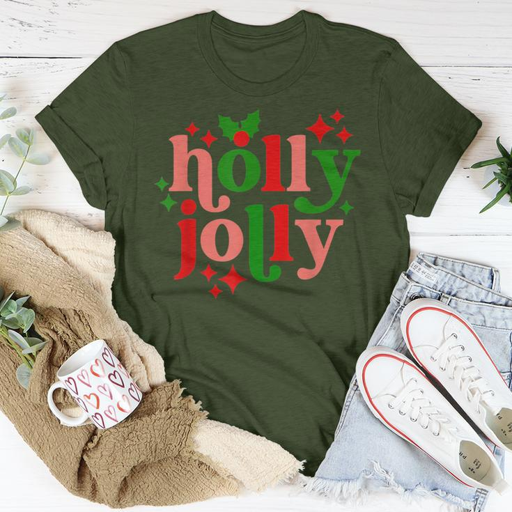 Have A Holly-Jolly Colorful Christmas Mistletoe Xmas Holiday T-Shirt Unique Gifts
