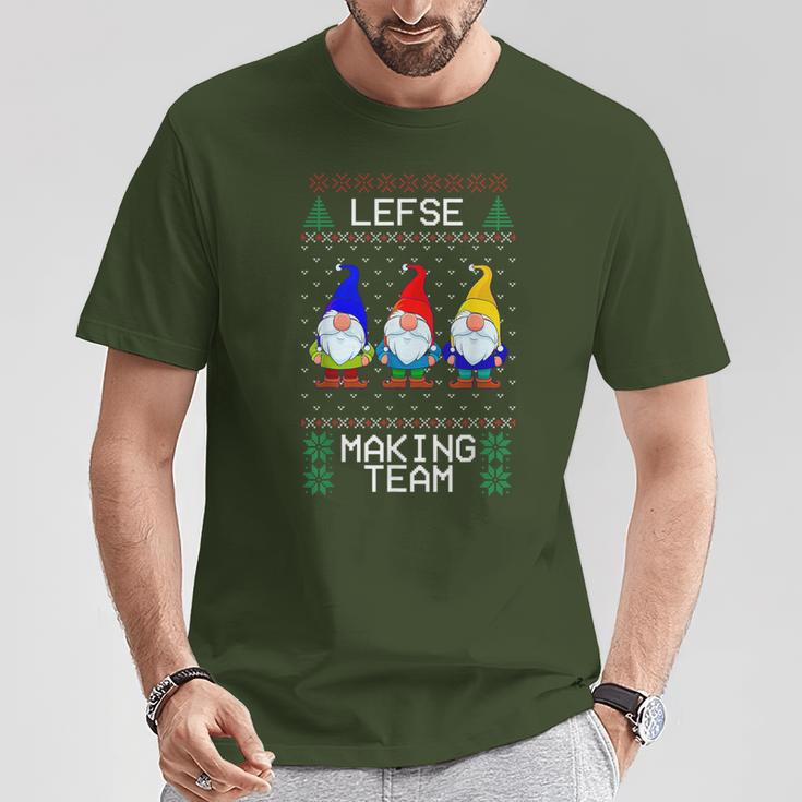 Lefse Making Team Nordic Christmas Tomte Gnome Xmas Women T-Shirt Unique Gifts