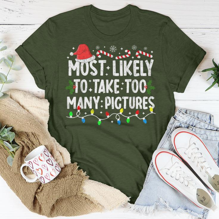 Most Likely To Take Too Many Pictures Family Christmas T-Shirt Unique Gifts