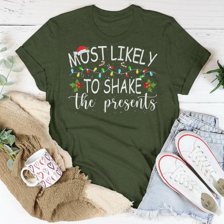 Most Likely To Shake The Presents Christmas Holiday T-Shirt Unique Gifts