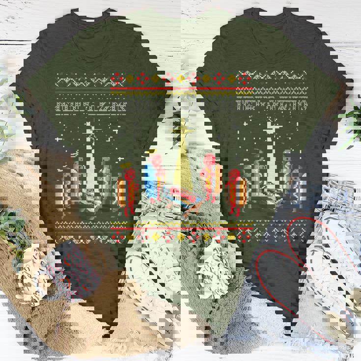 Merry Glizzmas Tacky Merry Christmas Hot Dogs Holiday T-Shirt Unique Gifts