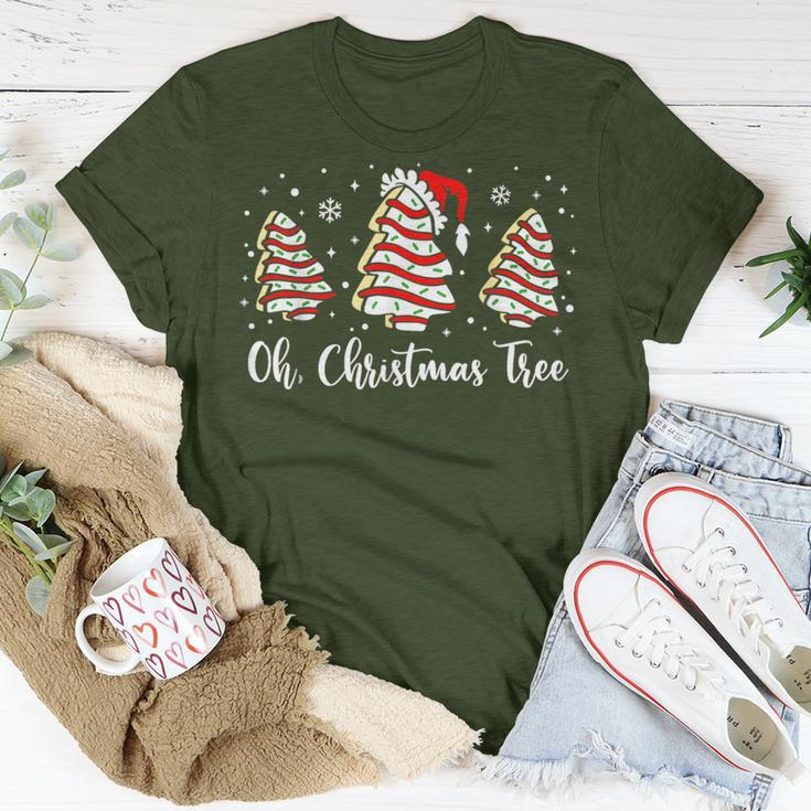 Oh Christmas Tree Cakes Debbie Christmas Snack Cake T-Shirt Unique Gifts