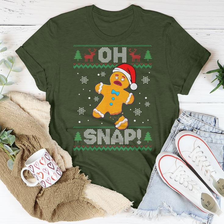 Oh Snap Gingerbread Man Christmas Cookie Baking Xmas T-Shirt Unique Gifts