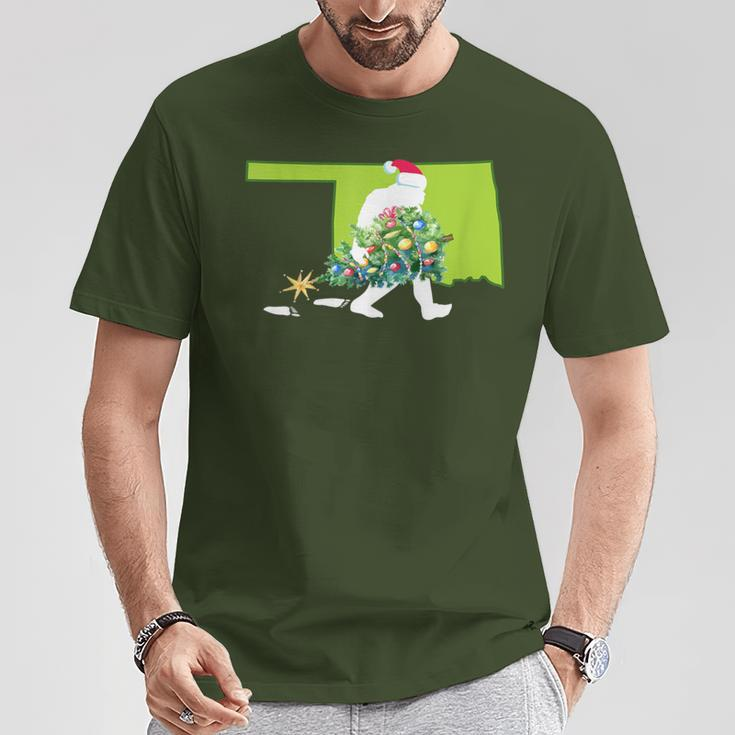 Oklahoma Bigfoot State Christmas TreeT-Shirt Unique Gifts