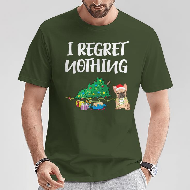 I Regret Nothing Frenchie Christmas French Bulldog T-Shirt Unique Gifts