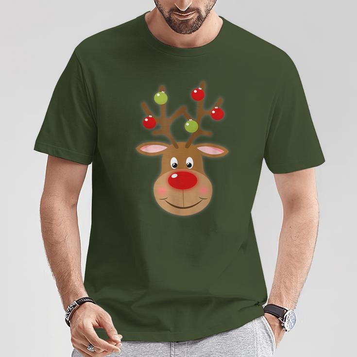 Rudolph Red Nose Reindeer Santa Christmas T-Shirt Unique Gifts