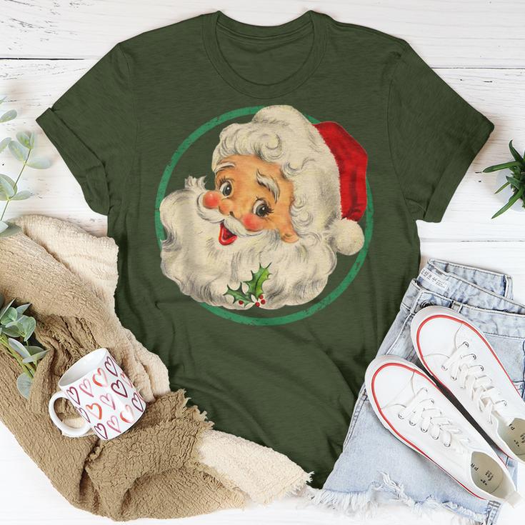 Santa Claus Face Old Fashioned Xmas Vintage Santa Christmas T-Shirt Unique Gifts