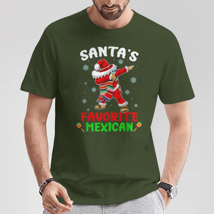 Santa's Favorite Mexican Christmas Holiday Mexico T-Shirt Unique Gifts