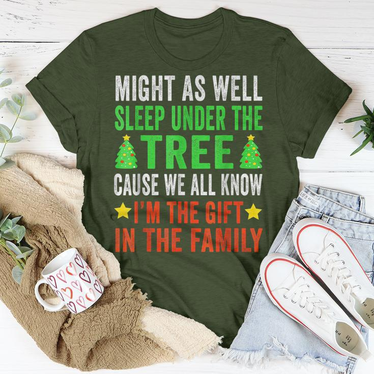 Might As Well Sleep Under The Tree Christmas Family T-Shirt Unique Gifts