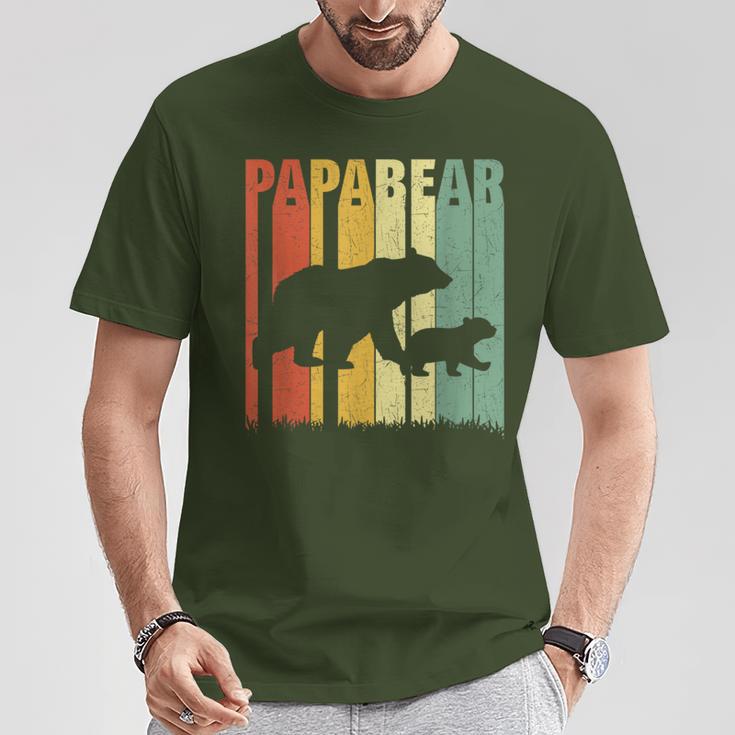 Vintage Papa Bär Baby Bäratertag Xmas Geschenk Retro Daddy T-Shirt Lustige Geschenke