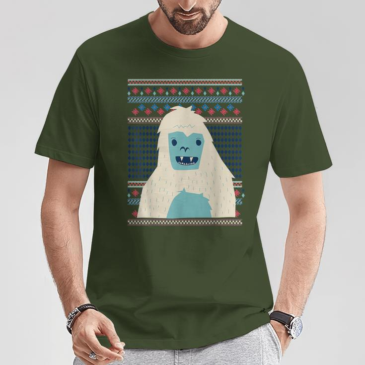 Yeti Monster Bigfoot Sasquatch Snow-Beast Ugly Christmas Fun T-Shirt Unique Gifts