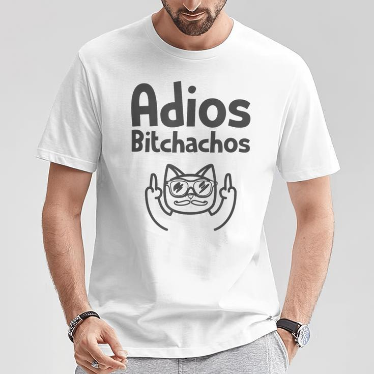 Adios Bitchachos Cinco De Mayo Cat Middle Finger T-Shirt Unique Gifts