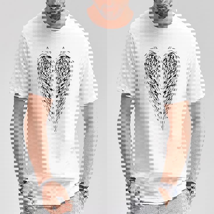 Alas De Ángel En La Parte Trasera Sin Mangas Camiseta unisex Regalos divertidos