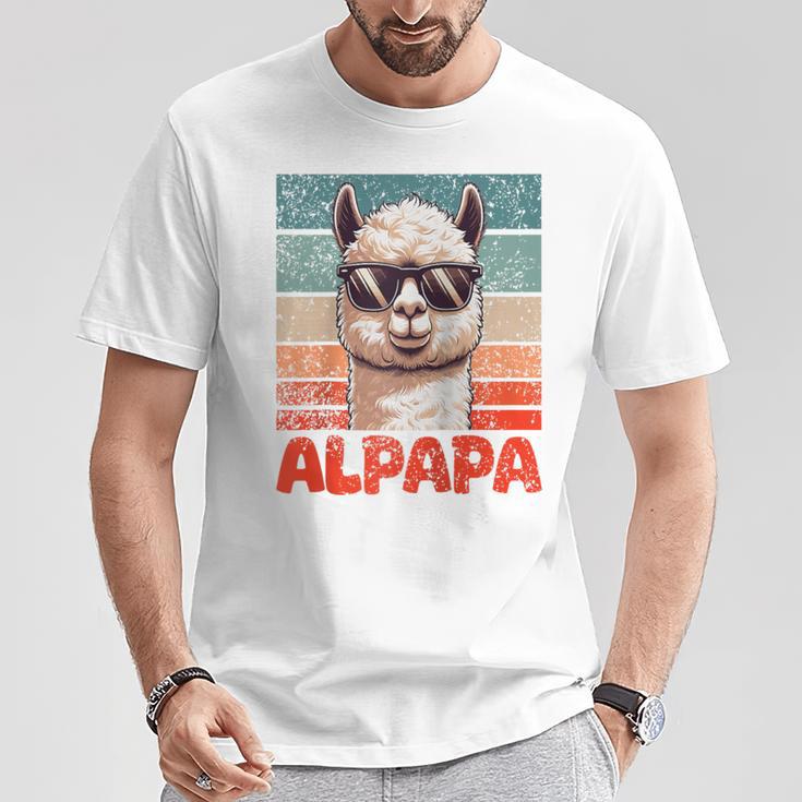 Alpapaatertag Bester Papa Alpaka Raglan T-Shirt Lustige Geschenke