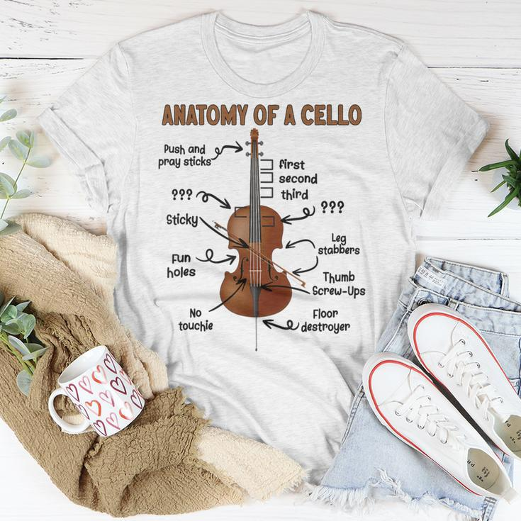 Anatomy Of A Cello Cellist Cello Lover Cello Player T-Shirt Unique Gifts