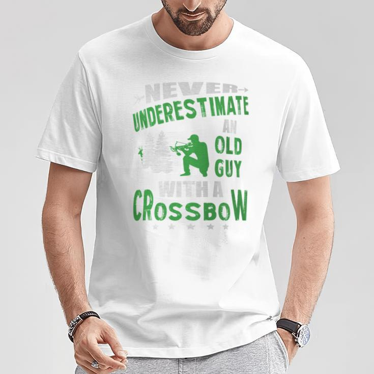 Archery Crossbow Old Guy Medieval Archery T-Shirt Unique Gifts