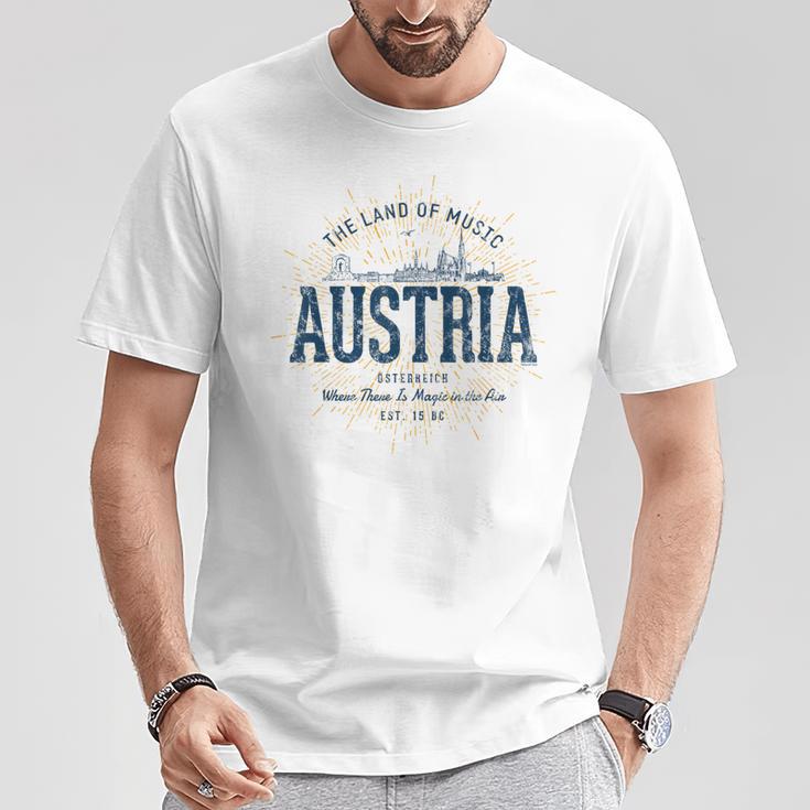 Austria Retro Styleintage Austria T-Shirt Lustige Geschenke