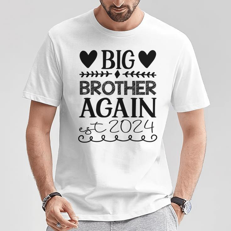 Beförderung Zum Big Brother Est 2024 Baby Unterwegs T-Shirt Lustige Geschenke