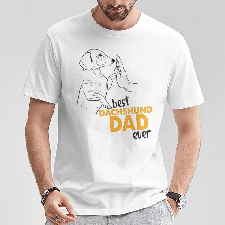 Best Dachshund Dad Ever Dachshund Dad T-Shirt Lustige Geschenke