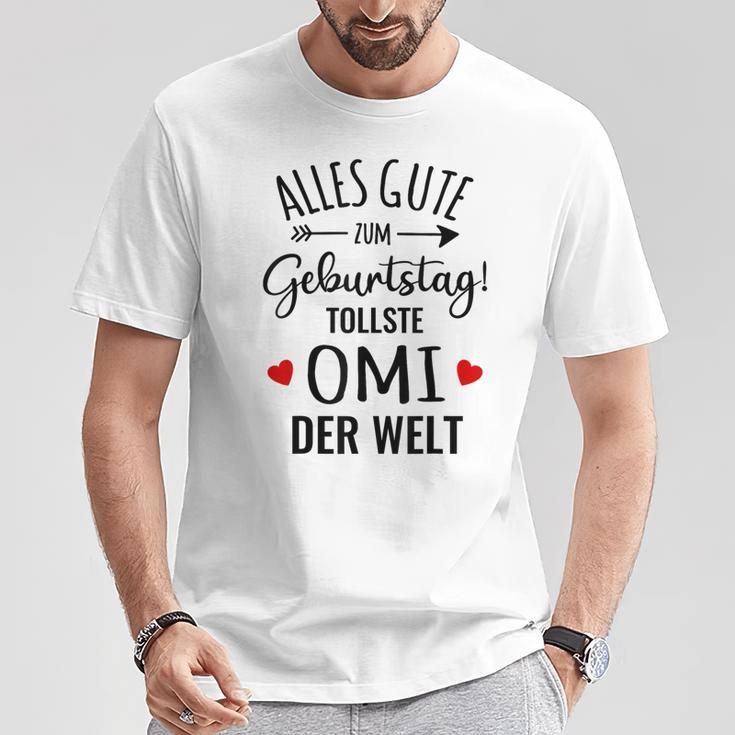 Beste Oma Alles Gute Zum Geburtstag Tollste Omi Grandkel S T-Shirt Lustige Geschenke