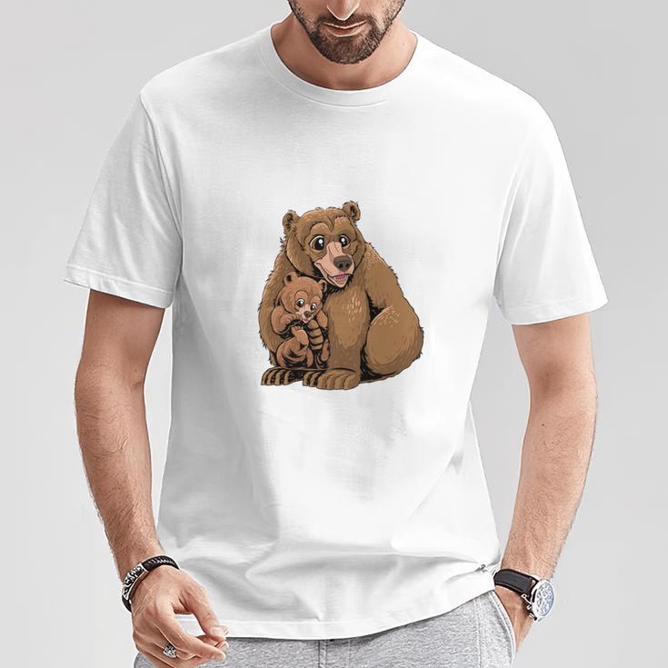 Bester Papa Der Weltatertagater Bär T-Shirt Lustige Geschenke