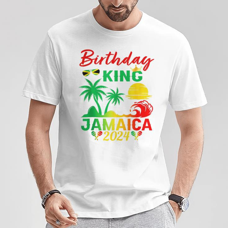 Birthday King Jamaica 2024 Jamaican Vacation Trip Men_S T-Shirt Funny Gifts