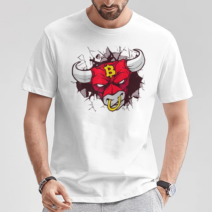 Bitcoin Bull Cryptocurrency Btc T-Shirt Unique Gifts